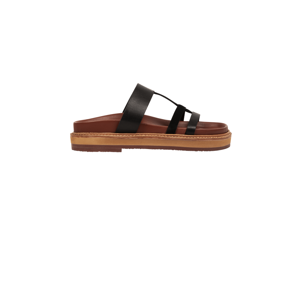 Sandales En Cuir Ivar - Black Terracotta