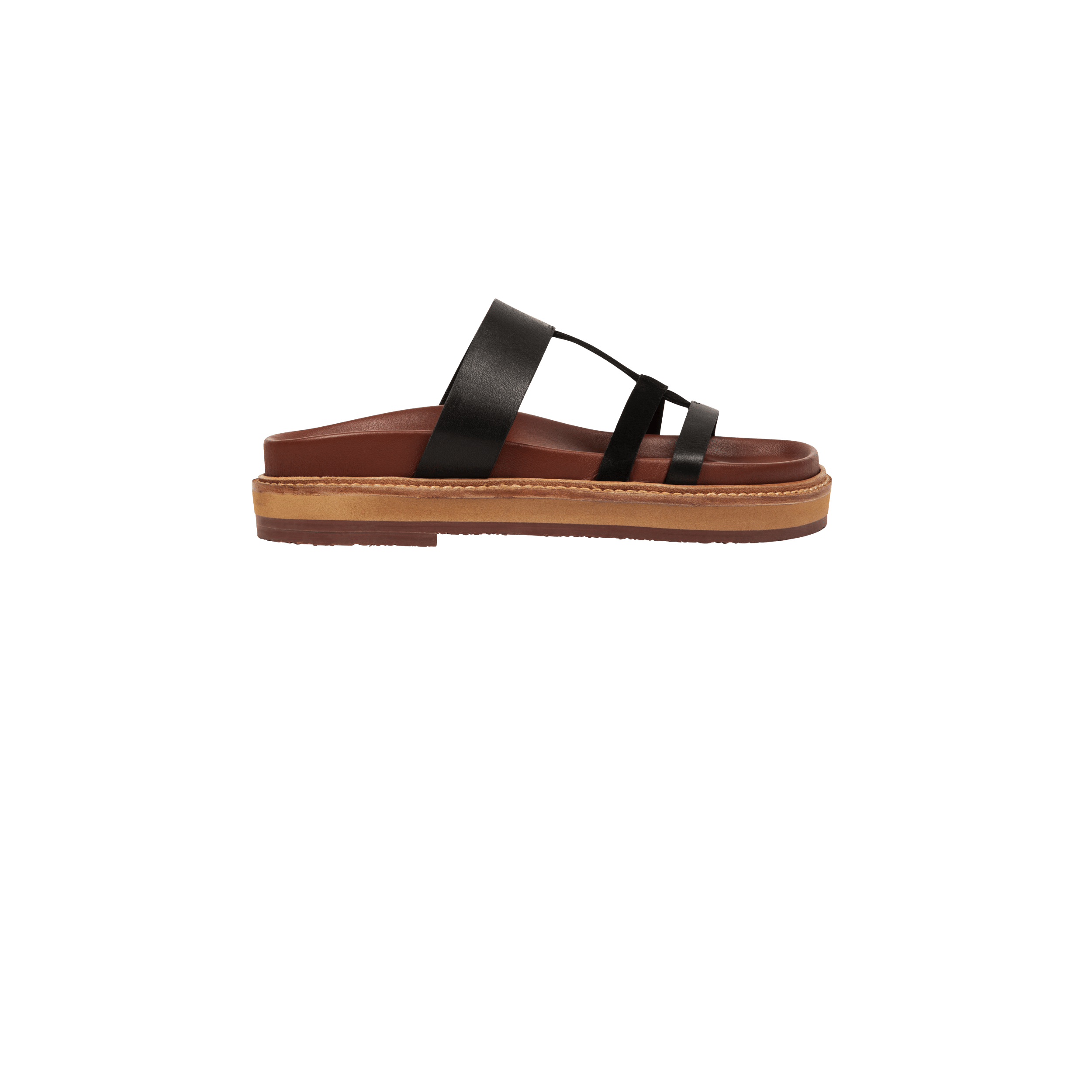 Sandales En Cuir Ivar - Black Terracotta