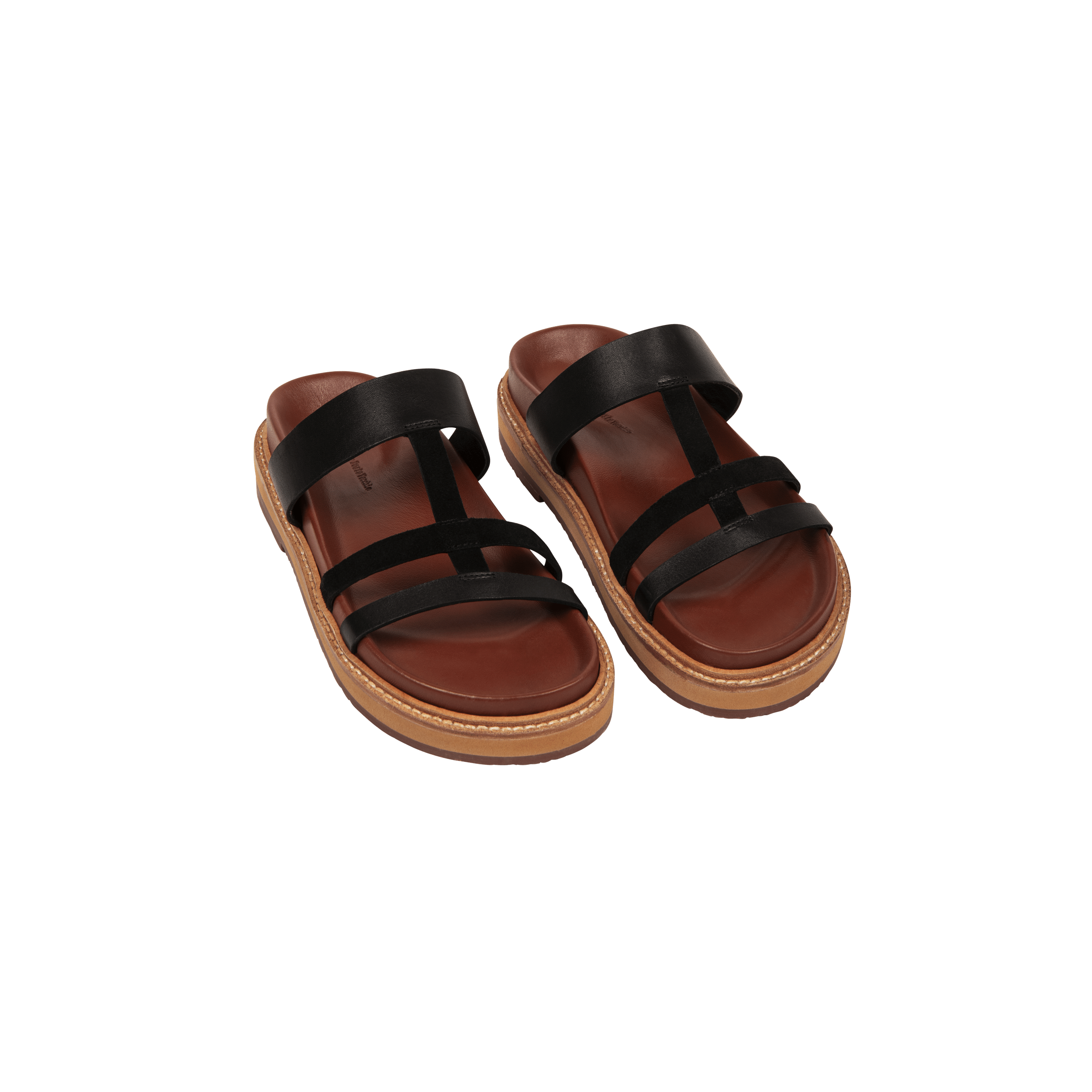 Sandales En Cuir Ivar - Black Terracotta