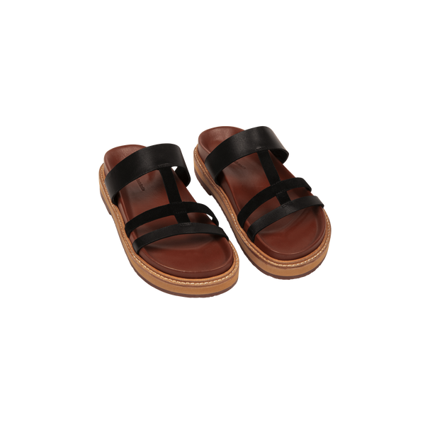 Sandales En Cuir Ivar - Black Terracotta