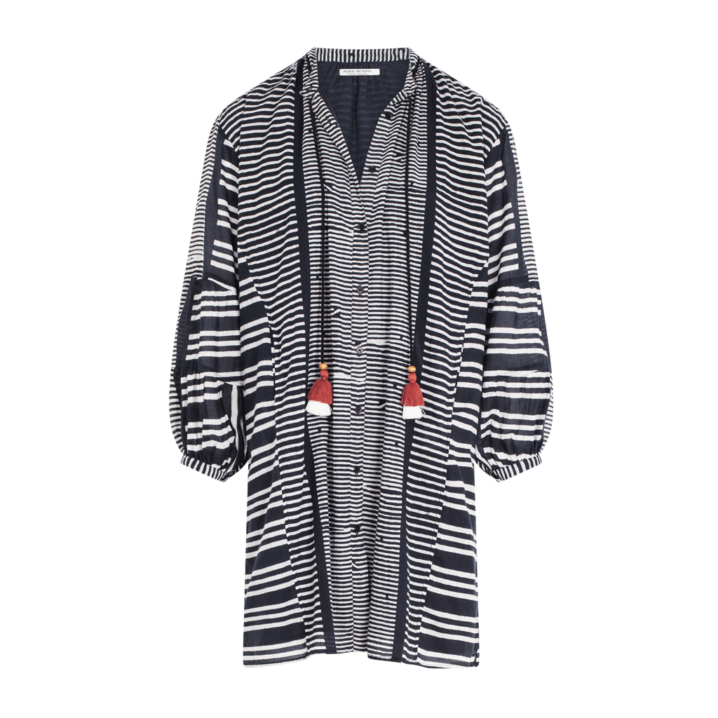 Robe Courte Charlie Imprime Kota - Black