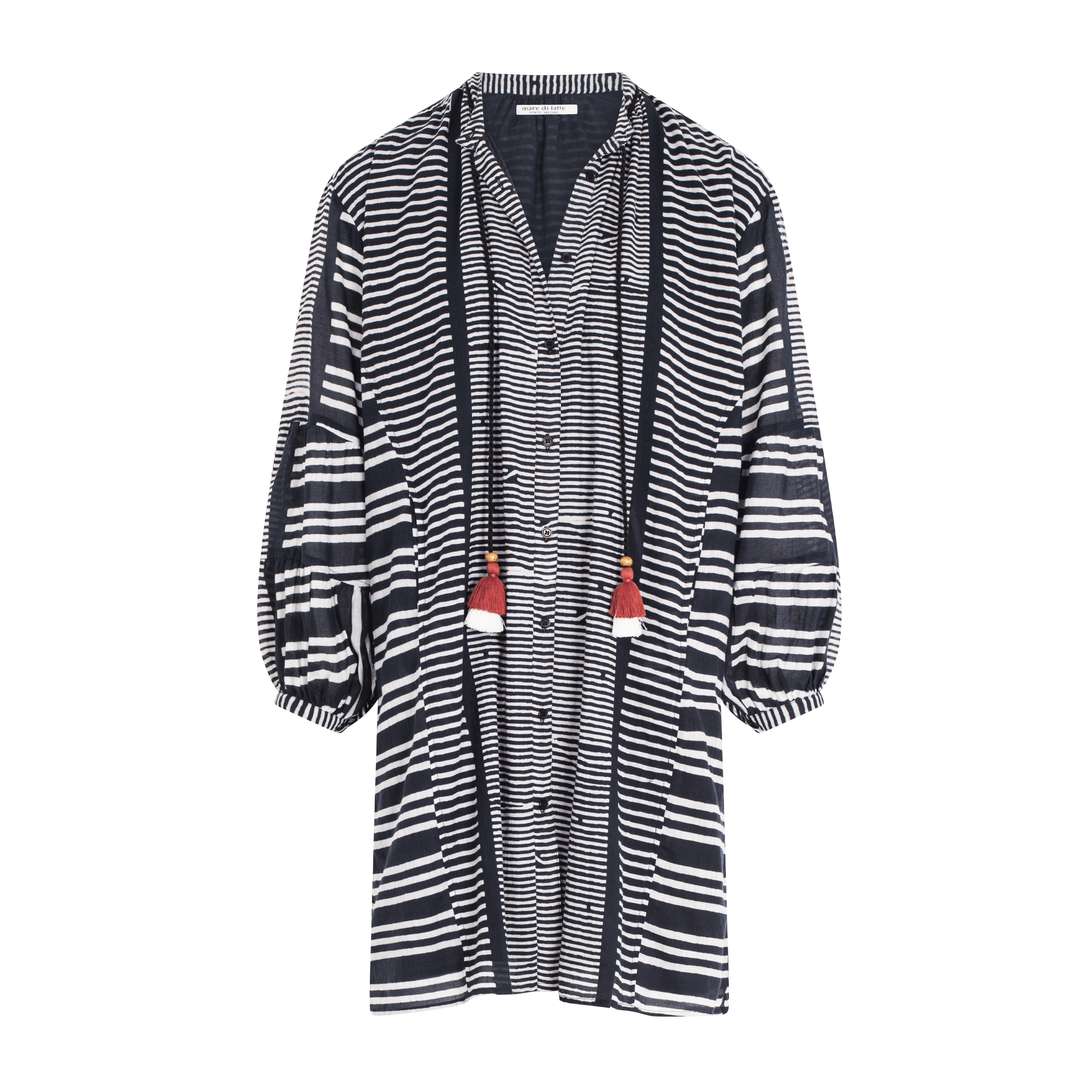 Robe Courte Charlie Imprime Kota - Black