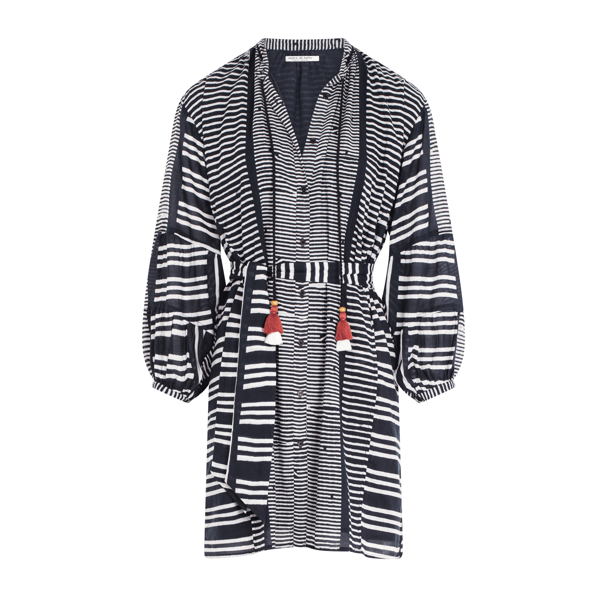 Robe Courte Charlie Imprime Kota - Black