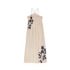Robe Morgane Imprime Orchids - White
