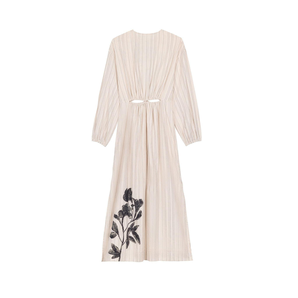 Robe Ombeline Imprime Orchids - White