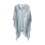 Poncho Rafaele Tie And Dye Etamine De Laine - Nuage