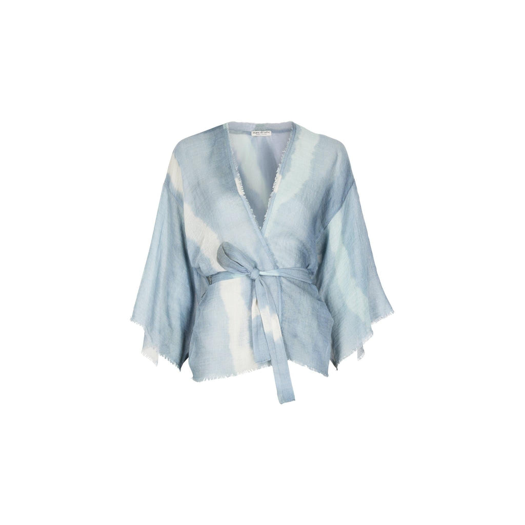 Kimono Renata Tie And Dye Etamine De Laine - Nuage