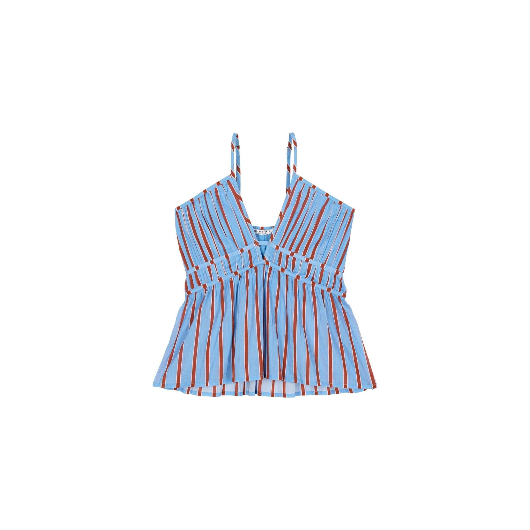 Top Loulou Imprime Pelicano - Light Blue Red