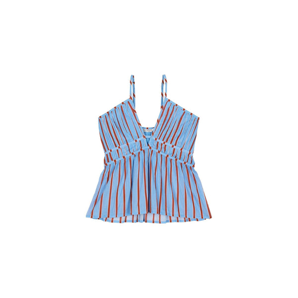 Top Loulou Imprime Pelicano - Light Blue Red