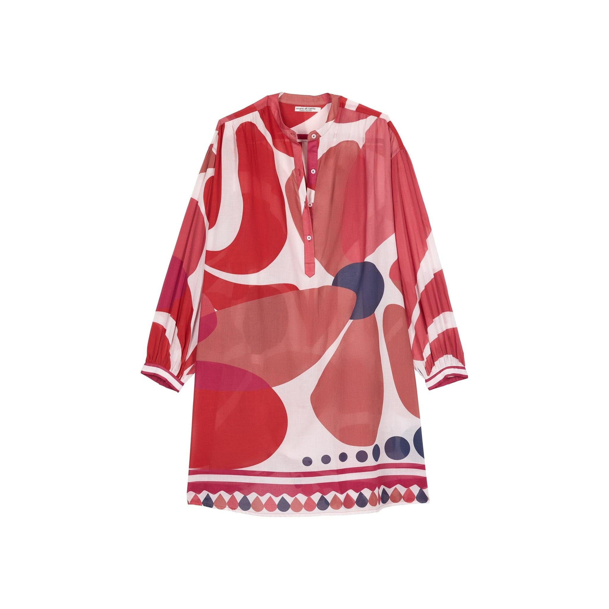Robe Geraldine Imprime Riviera - Red