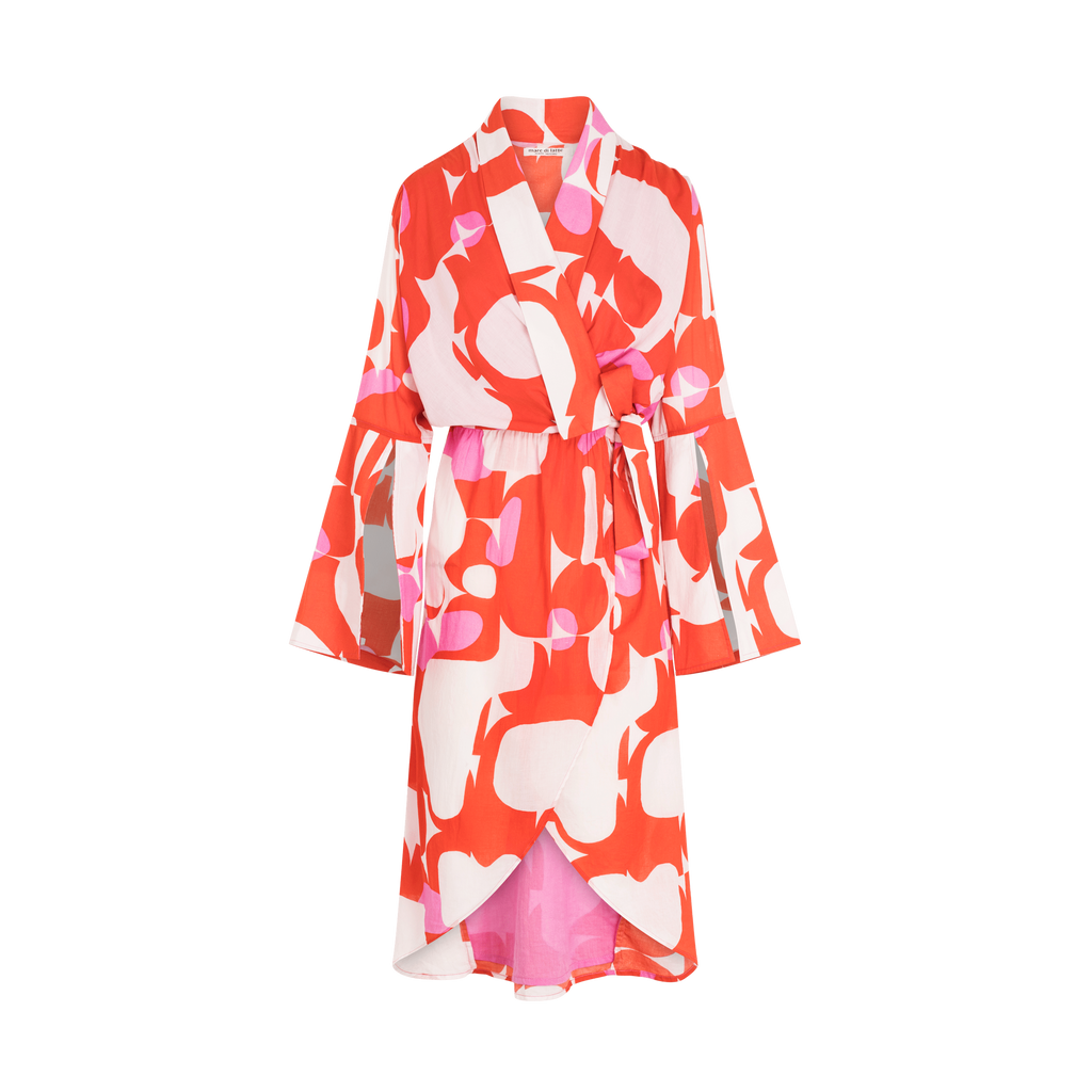 Robe Anae Imprime Seventies - Pink