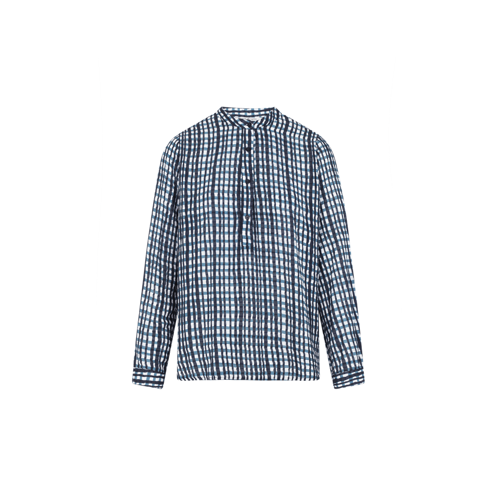 Chemise Quarine Imprime Shibori - Bleu