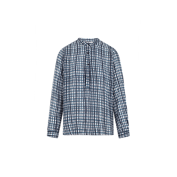Chemise Quarine Imprime Shibori - Bleu