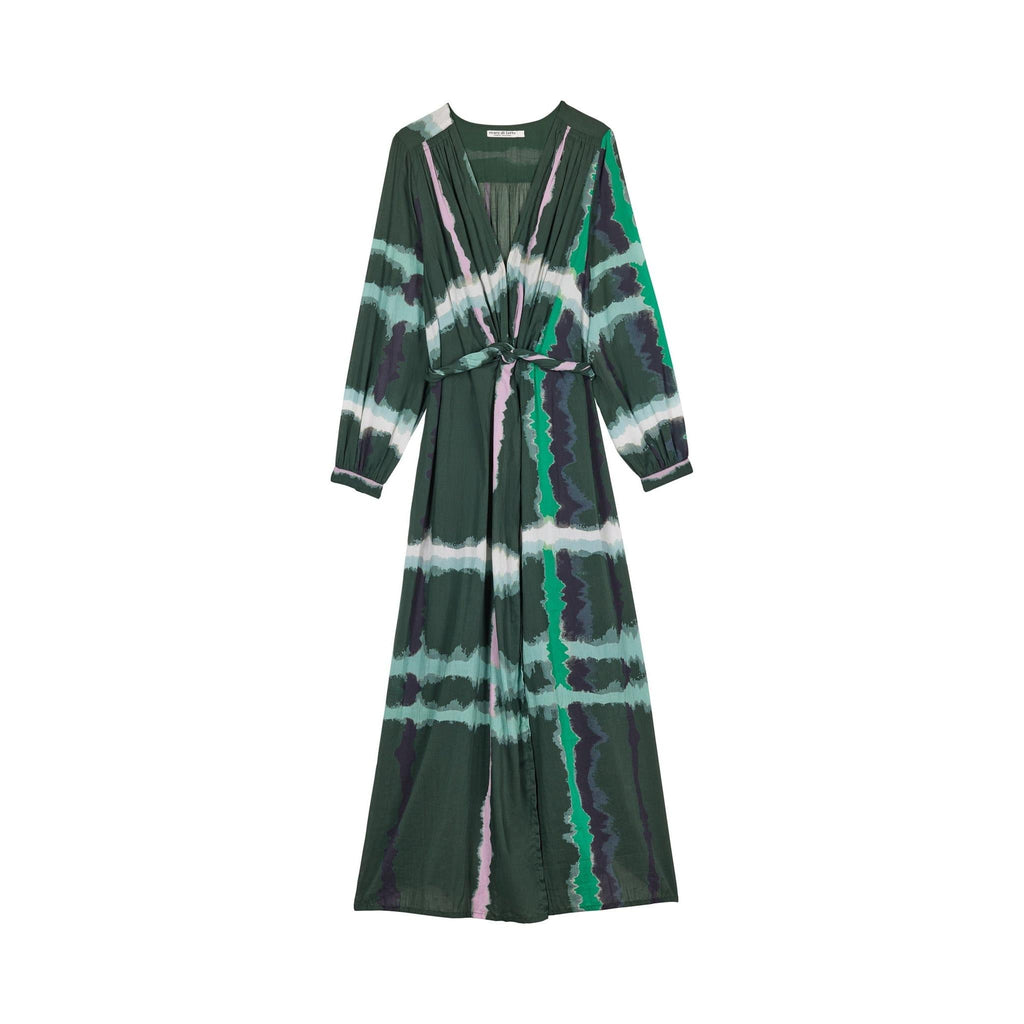 Robe Emmanuelle Imprime Td Check - Ardoise