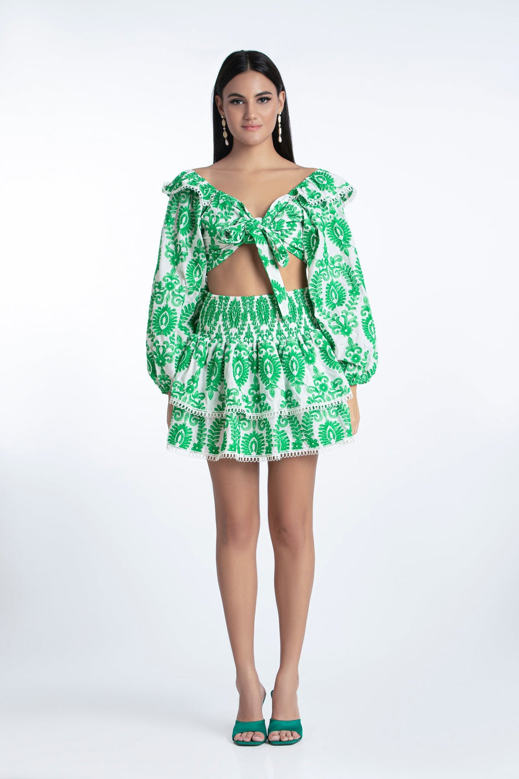 Top Aleksandra - Broderies Vert
