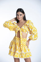 Jupe Paulina - Broderies Jaune