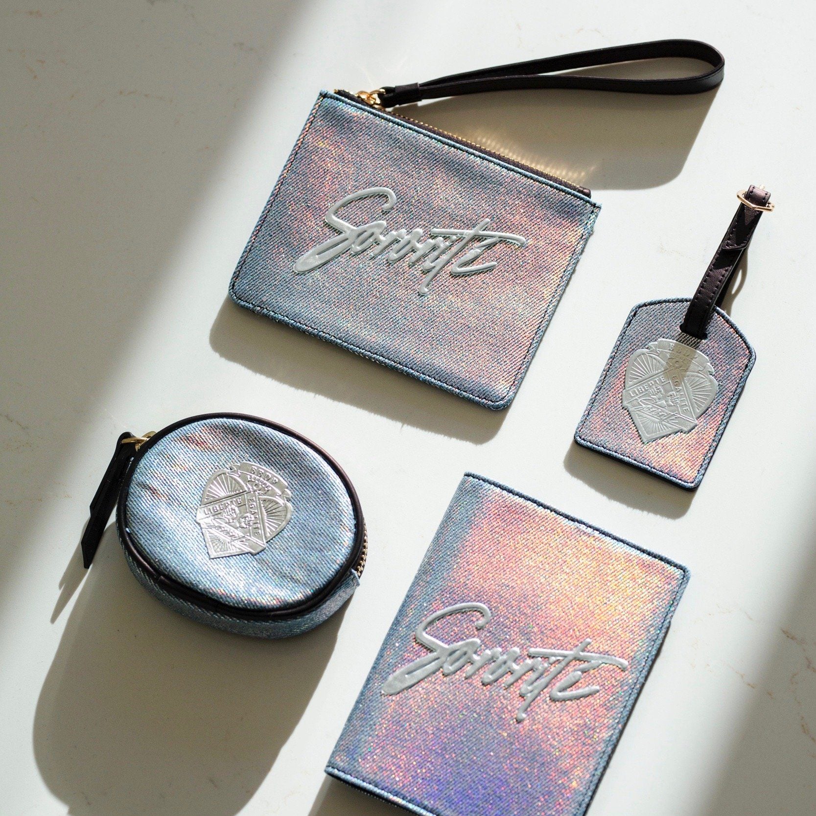 MAROQUINERIE - Porte Passeport-Sororite Silver Denim