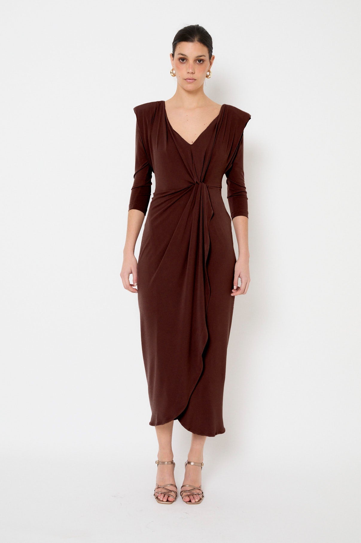 Robe Dix-Sept Maille Marron