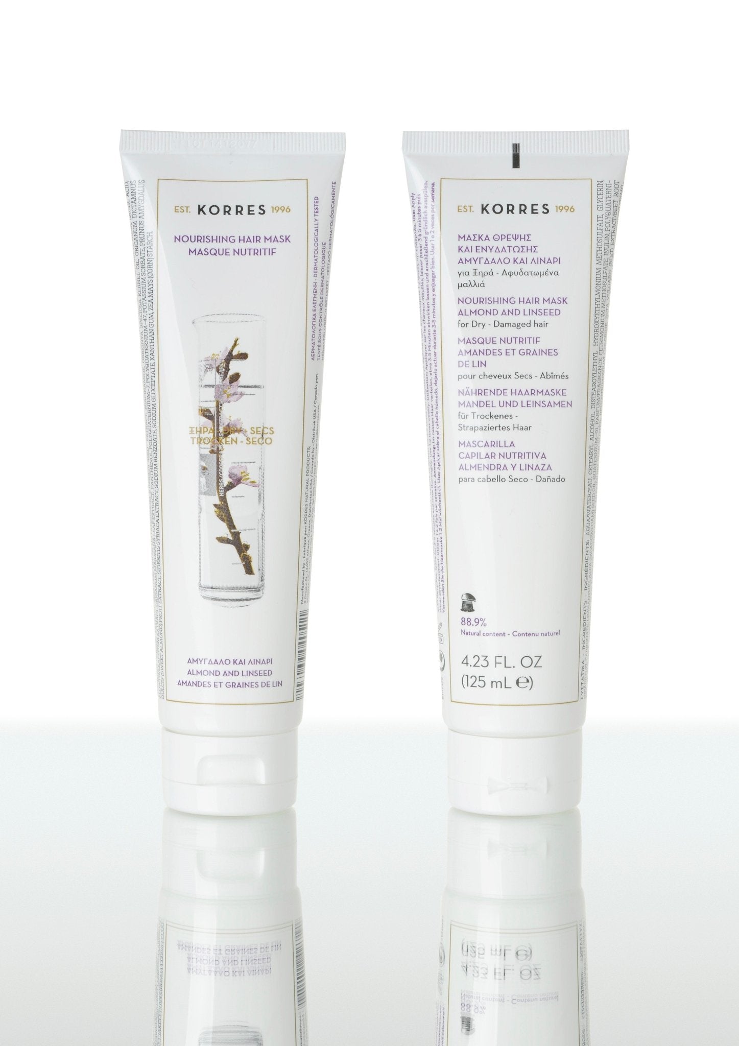 Masque Capillaire Nutritif Cheveux Secs - Amande & Lin - Korres - The Bradery