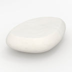 maui table basse beton blanc ovale 105cm