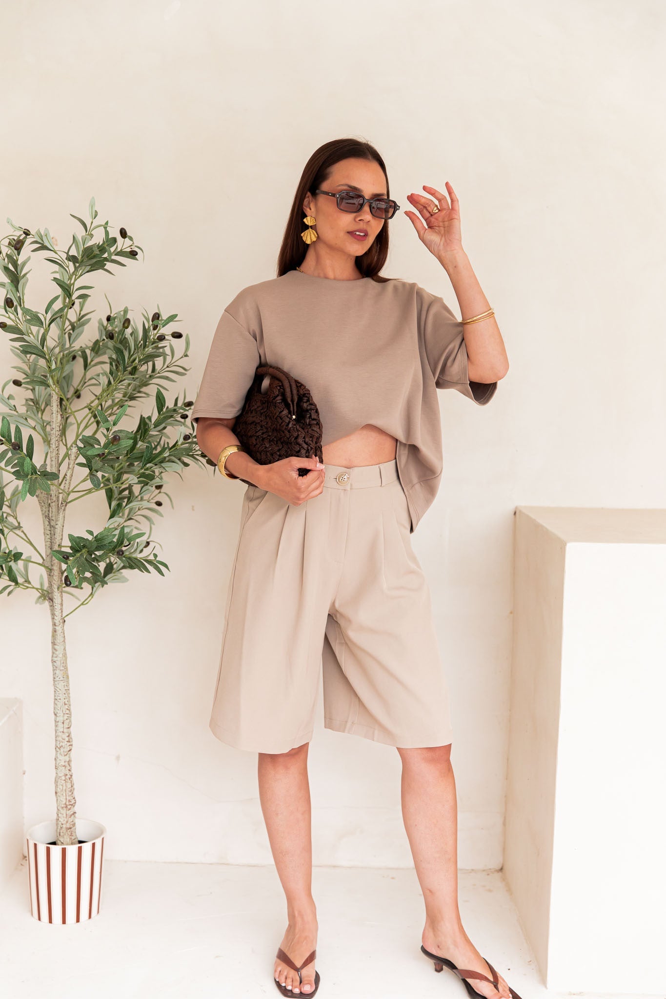 MAYER Taupe - Bermuda Fluide