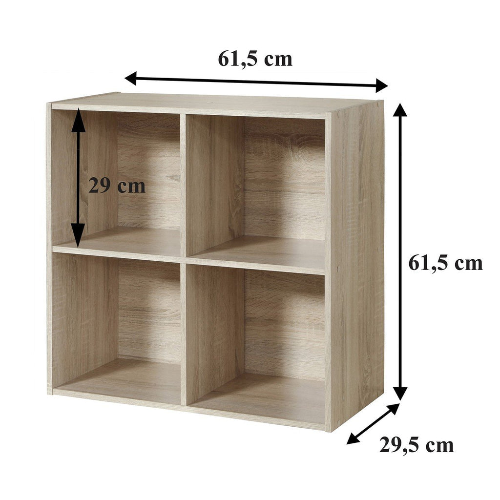Meuble 4 Cases H61,5 cm - Compo - Décor Bois