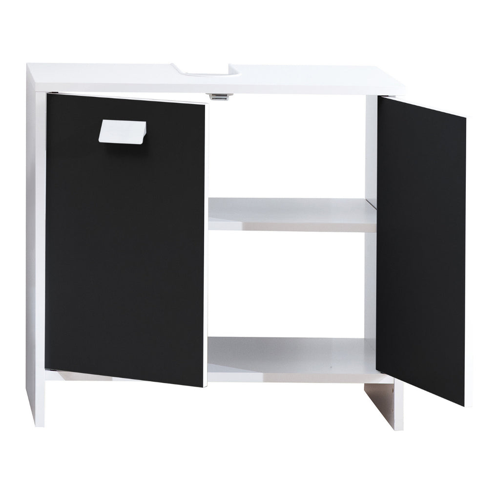 Meuble Sous Vasque 2 Portes - L60 cm - Noir