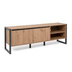 Meuble TV 2 Portes Et 2 Niches L160 cm - Denver - Décor Bois