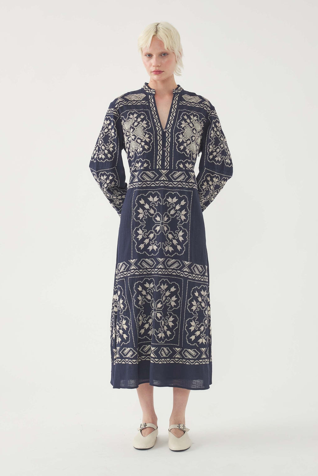 Robe Longue Milos - Marine
