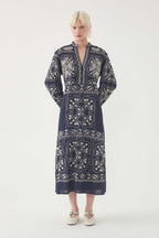 Robe Longue Milos - Marine