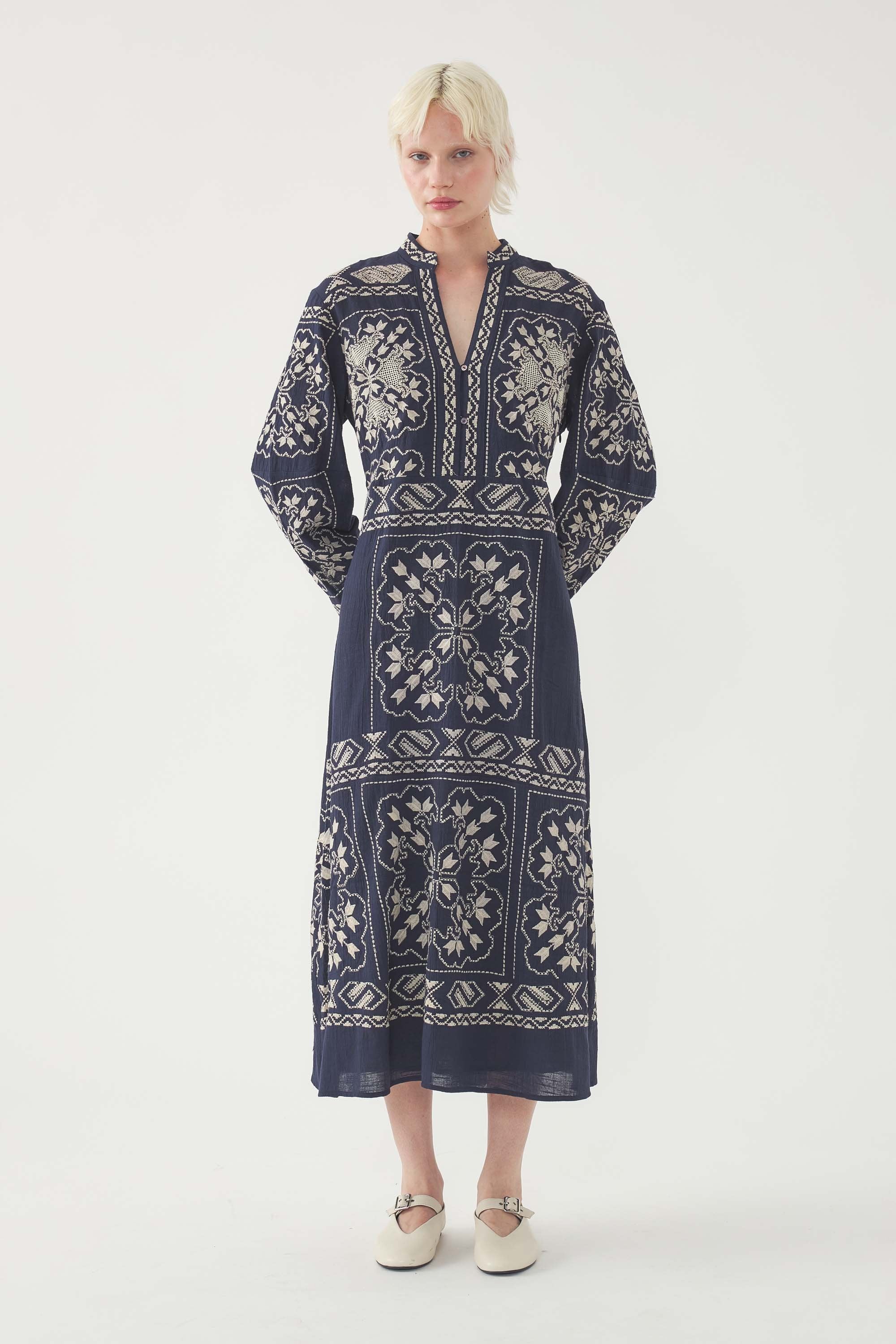 Robe Longue Milos - Marine