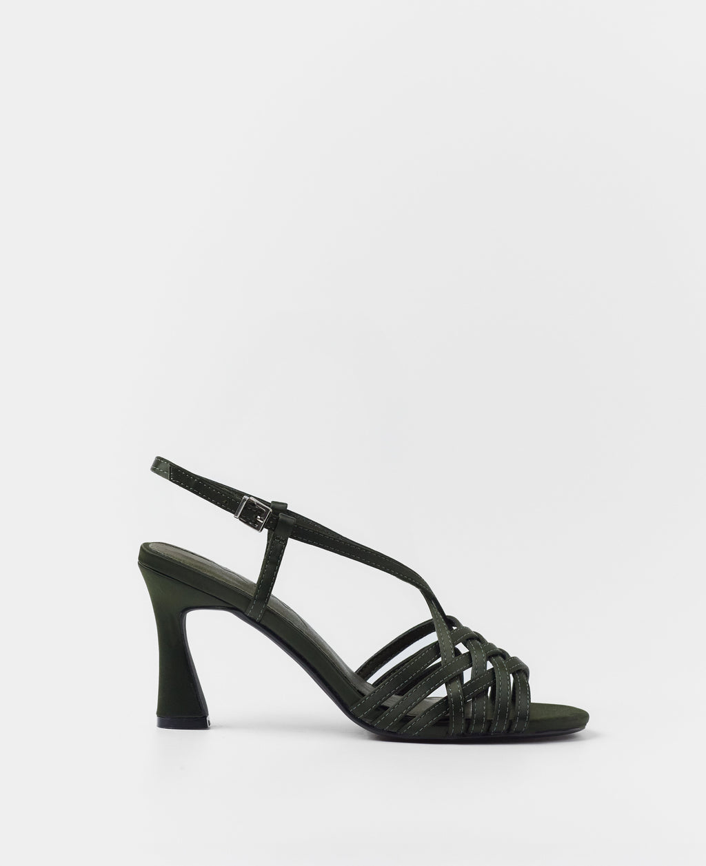 MIM Sandalia de tacón EVE OLIVA SATIN