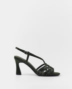 MIM Sandalia de tacón EVE OLIVA SATIN