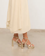 Mim shoes Sandalia de tacón GERY DORADO