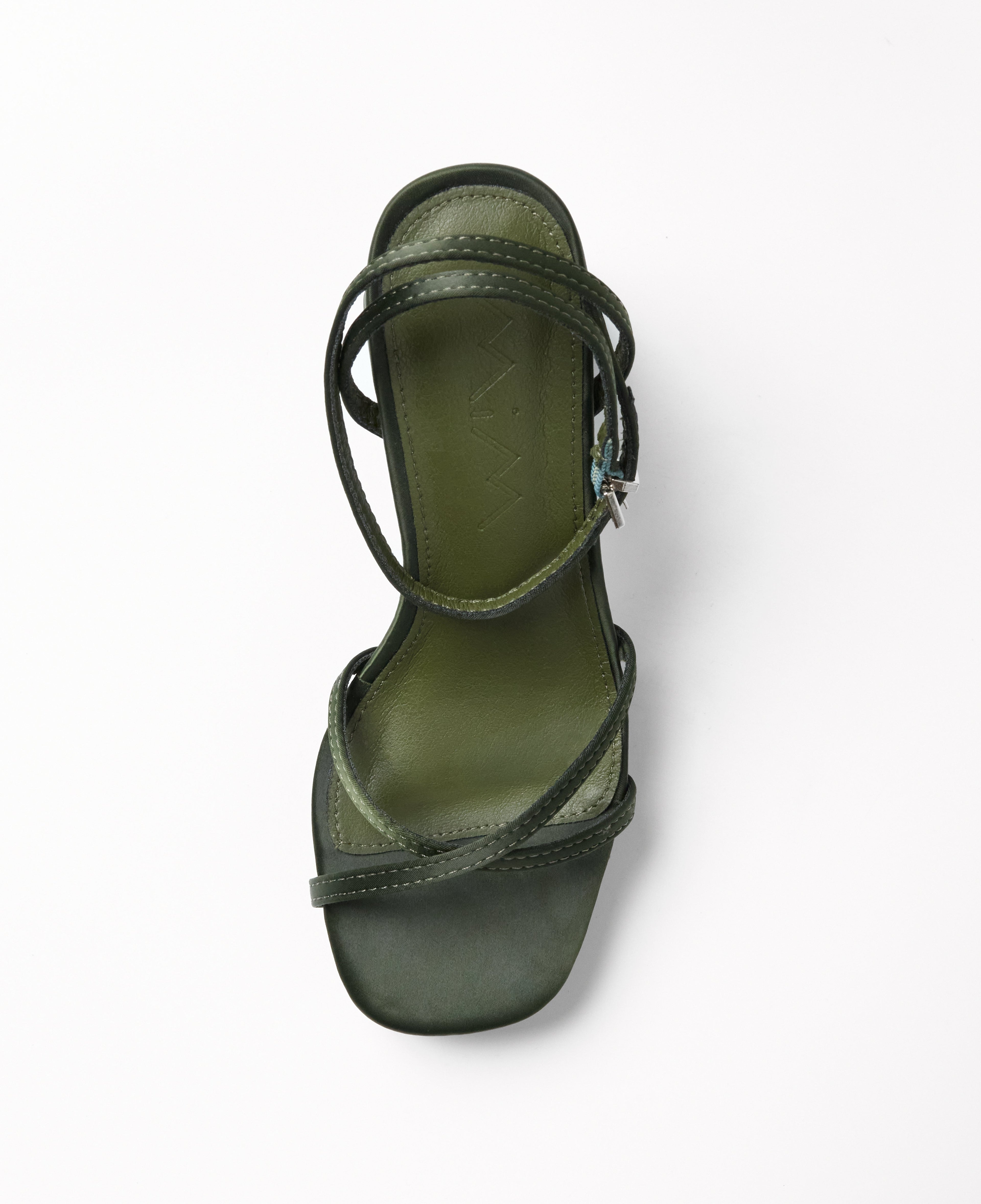 Mim shoes Sandalia de tacón GRETA OLIVA SATIN