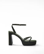 Mim shoes Sandalia de tacón GRETA OLIVA SATIN