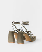 Mim shoes Sandalia de tacón NORI GRIS SATIN