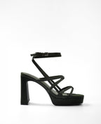 Mim shoes Sandalia de tacón NORI OLIVA SATIN
