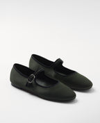Mim shoes Zapato plano LIBE OLIVA SATIN