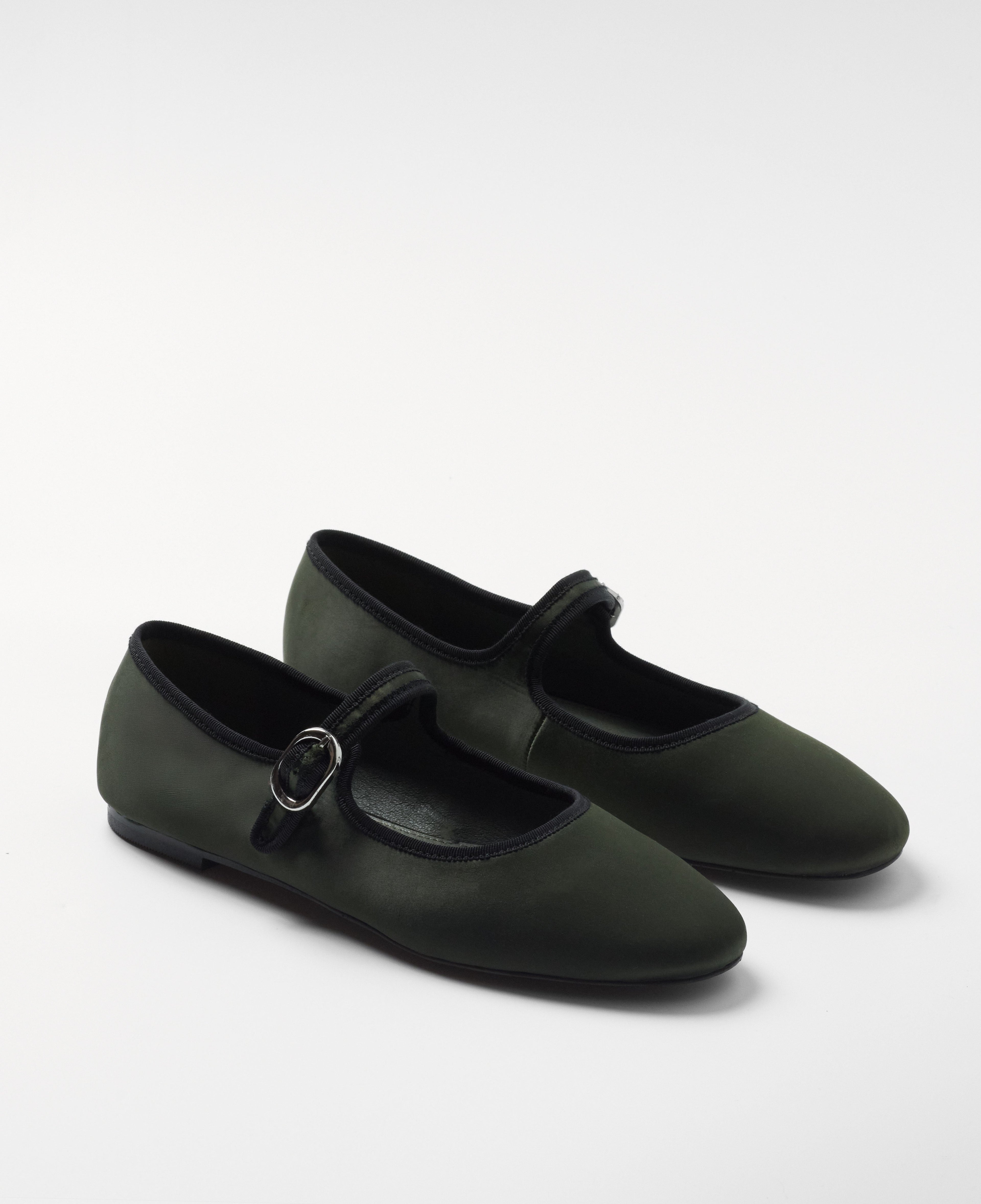 Mim shoes Zapato plano LIBE OLIVA SATIN