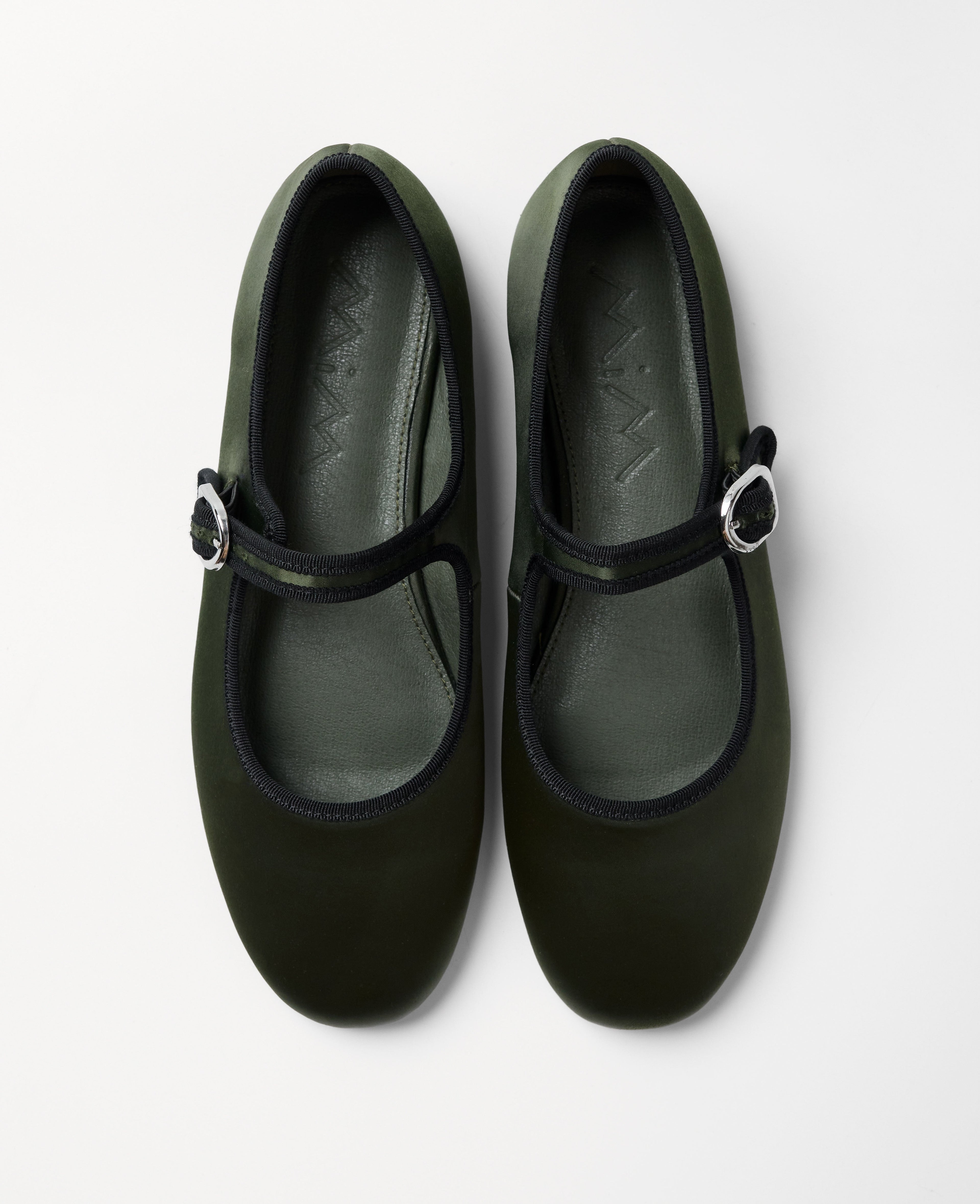 Mim shoes Zapato plano LIBE OLIVA SATIN