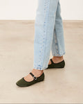 Mim shoes Zapato plano LIBE OLIVA SATIN