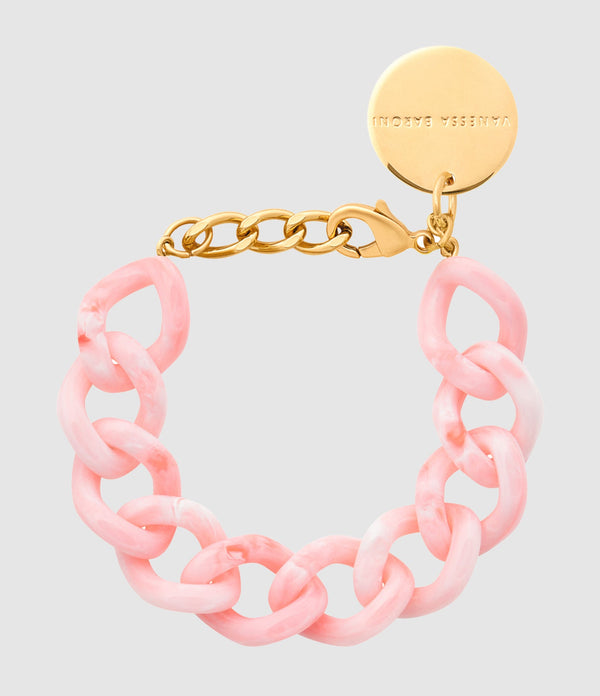 Vanessa Baroni - Bracelet Mini Flat Chain Bubble Gum Twist - Femme