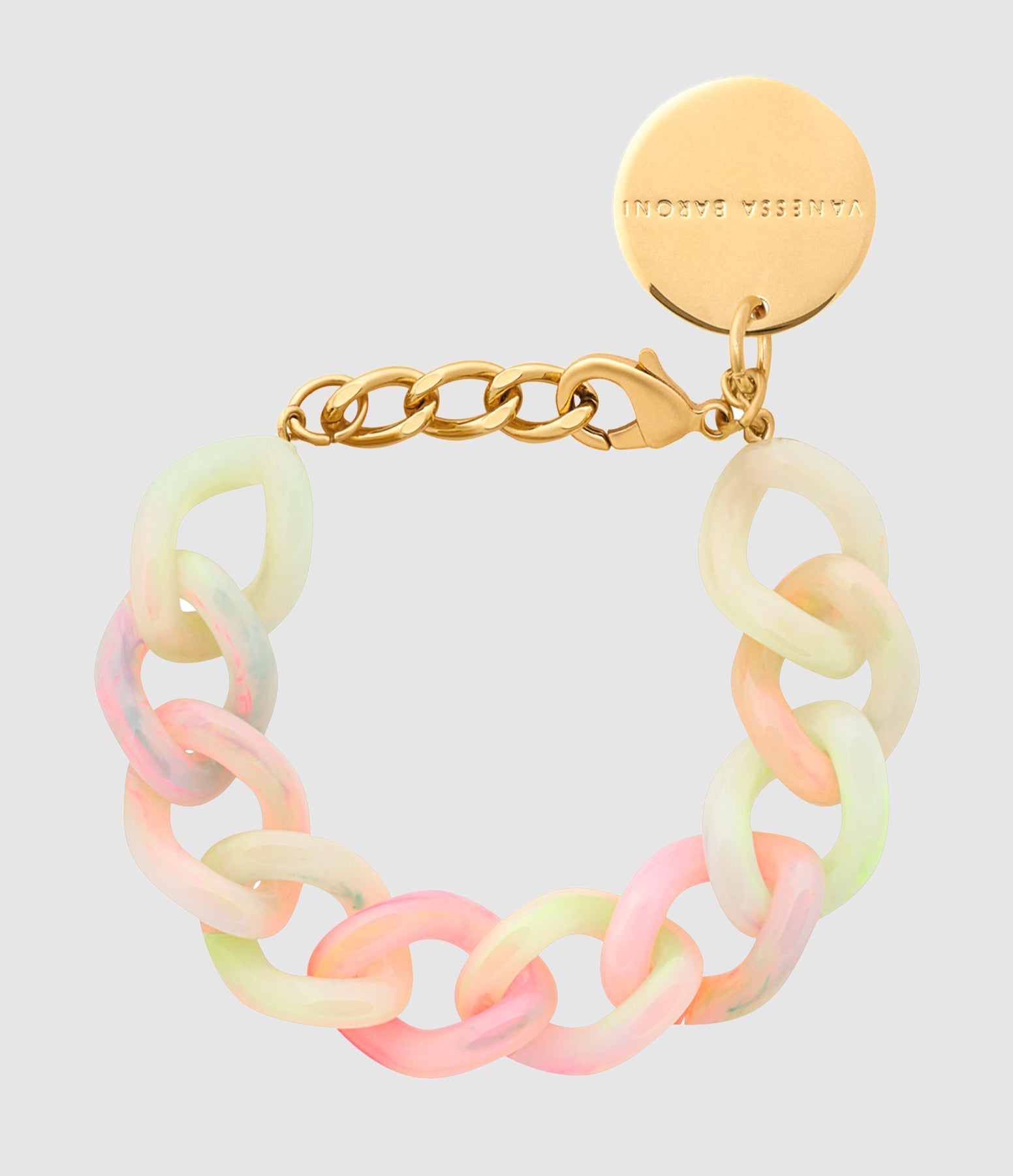 Vanessa Baroni - Bracelet Mini Flat Chain Neon Rainbow - Femme