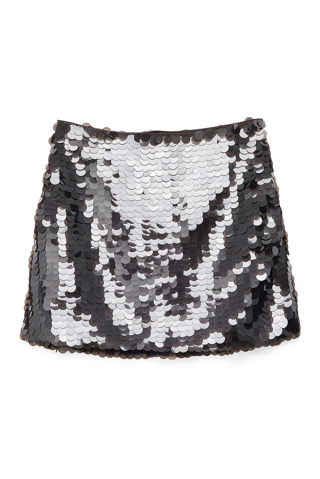 Jupe Courte À Sequins Marron