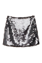 Jupe Courte À Sequins Marron
