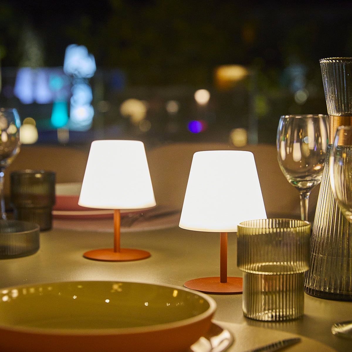Lampe De Table Sans Fil - Twins Terracota