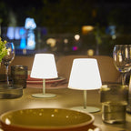 Twins - Lampe De Table Sans Fil - Acier - Vert