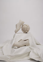 Miranda - Cuir Grainé Blanc Cassé - Bons Baisers - The Bradery