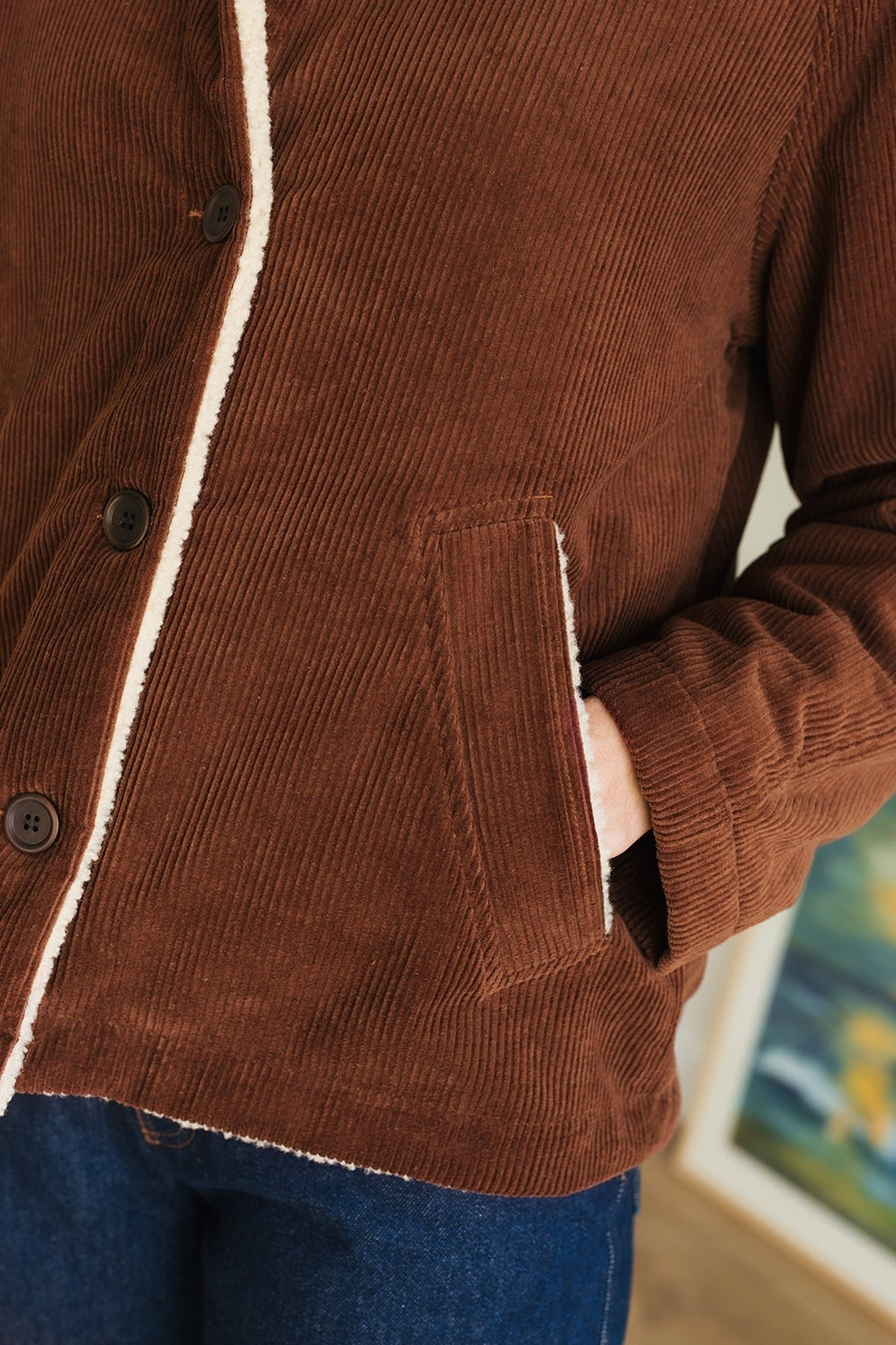 Organic cotton lined coat